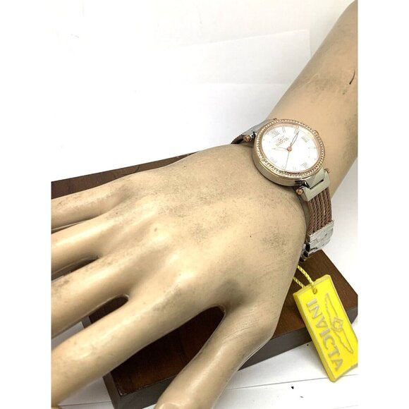 Invicta Women's Watch Bolt 29142 Quartz Mother of Pearl Dial Two Tone Steel 30mm - Picture 5 of 15